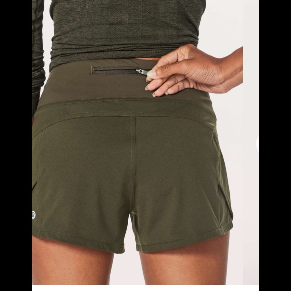 Lululemon Morning Miles Short (3") Dark Olive